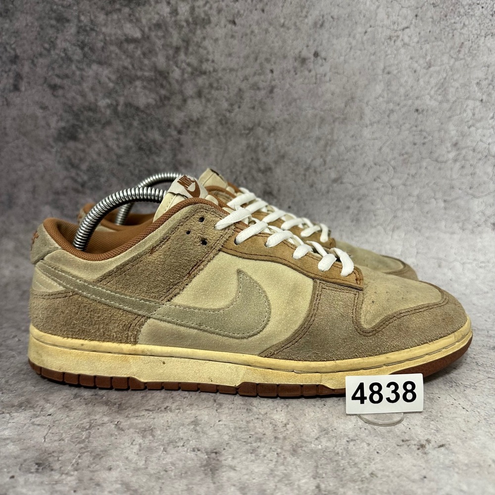 Nike Dunk Low Premium Mens 8.5 Medium Curry DD1390-100 Brown Suede Sneaker